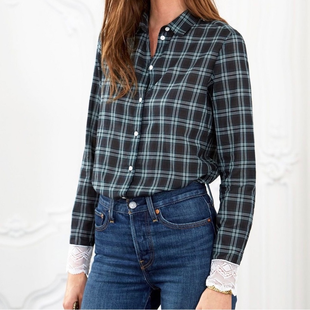 Sezane checkered / plaid shirt EU Size 36 (Small)